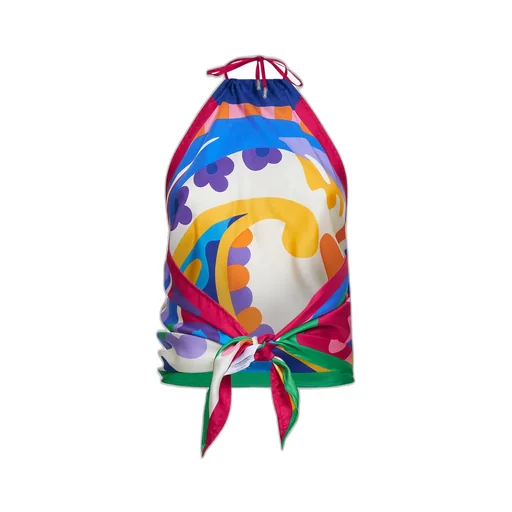 Etro Placed Paisley Printed Self Tie Top