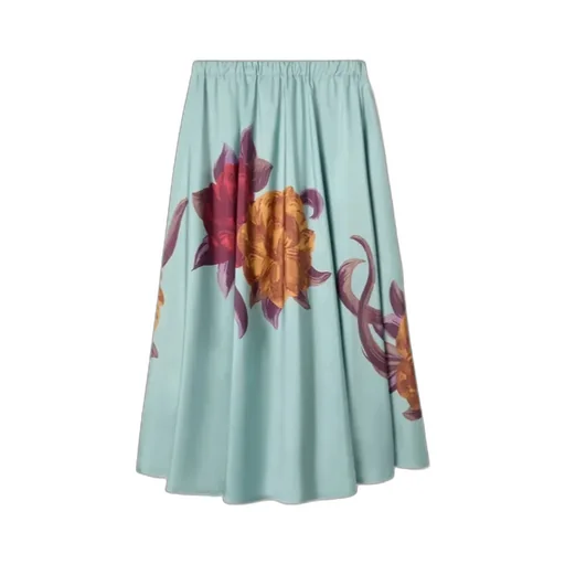 Floral-Print Skirt