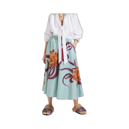Floral-Print Skirt