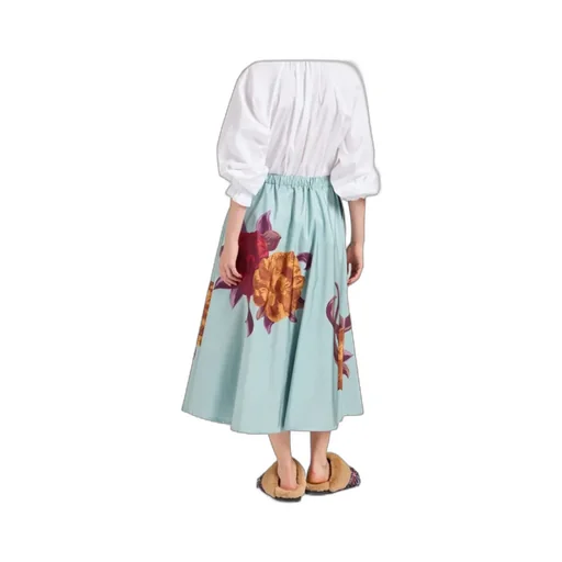Floral-Print Skirt