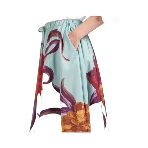 Floral-Print Skirt