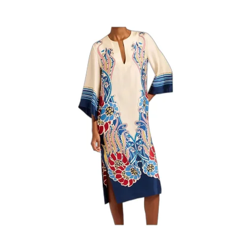 La Doublej Floral Print Kaftan Beachwear