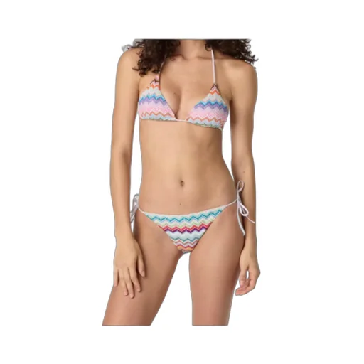 Missoni Pixel-Effect Zigzag Pattern Triangle Bikini Set