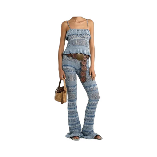 Etro Fit-And-Flare Crocheted Trousers