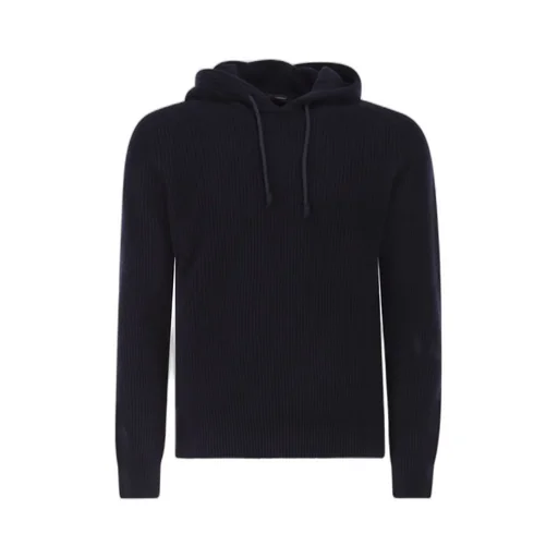 Tagliatore Drawstring Knitted Hooded Jumper