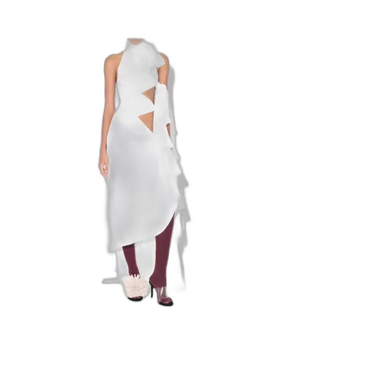 Light Georgette Asymmetrical Bow Dress
