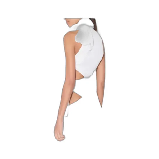 Light Georgette Asymmetrical Bow Dress