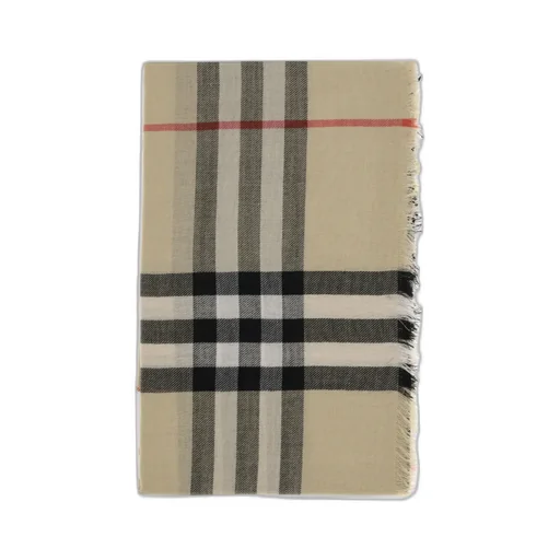 Burberry Checked Frayed-Edge Scarf