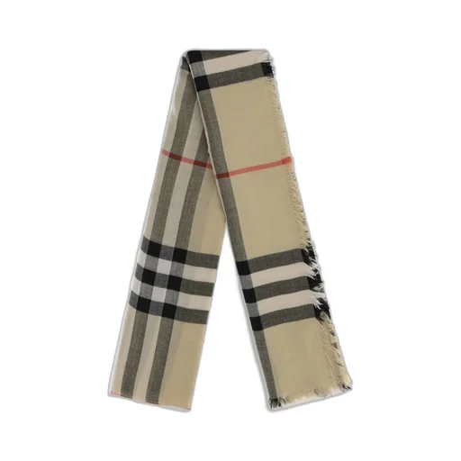 Burberry Checked Frayed-Edge Scarf