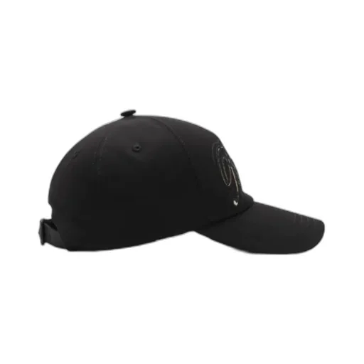 Burberry Check Cursive Logo Gabardine Baseball Cap