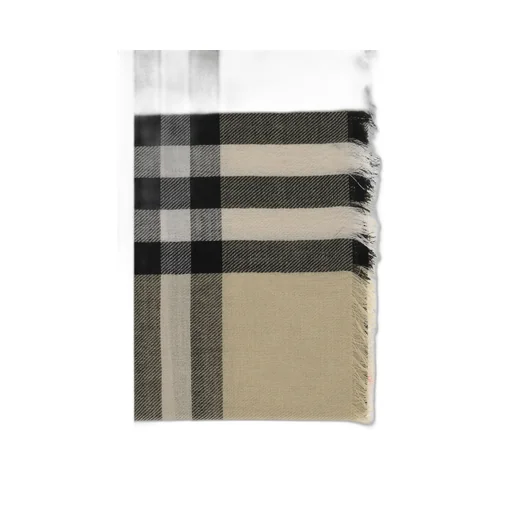 Burberry Checked Frayed-Edge Scarf