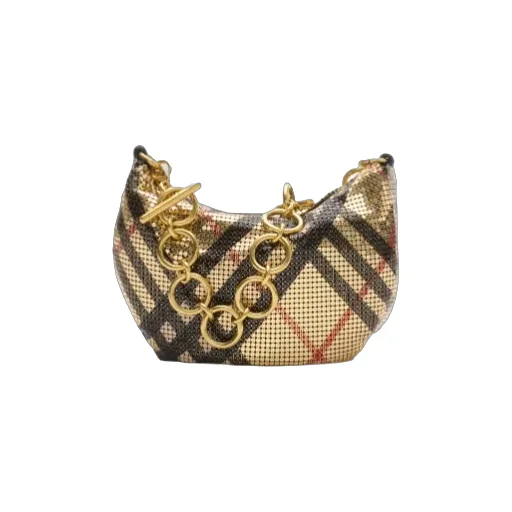 Burberry Chainmail Checked Shoulder Bag