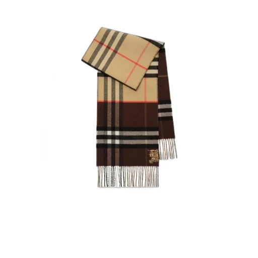 Burberry Contrast Check Fringed Scarf