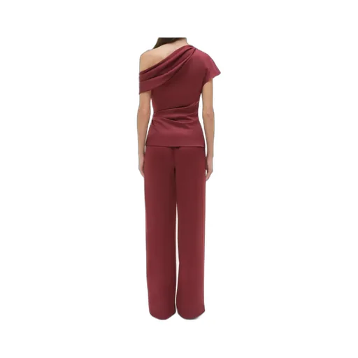 Draped One-Shoulder Blouse