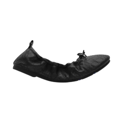 Check Leather Fawn Ballerinas​