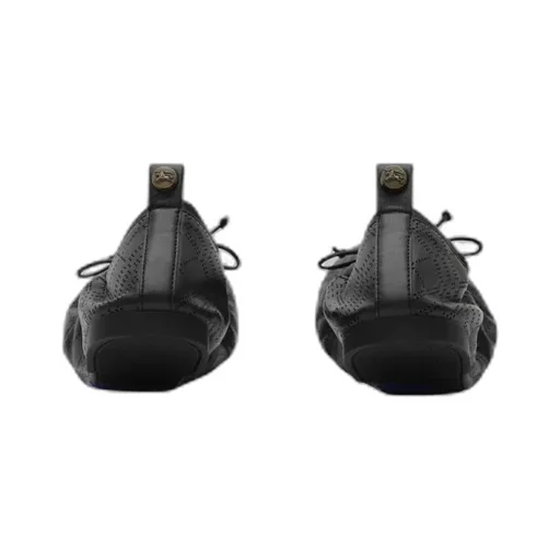 Check Leather Fawn Ballerinas​