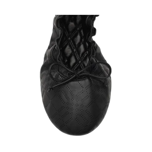 Check Leather Fawn Ballerinas​