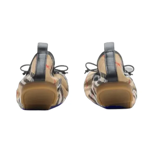 Burberry Check Fawn Ballerinas