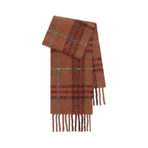 Burberry Check Fringed Boucl Scarf