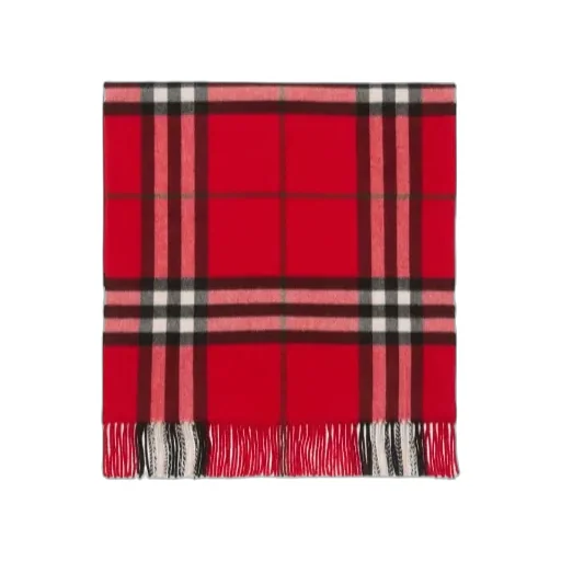 Burberry Wide Cross Stitch Ekd Check Scarf
