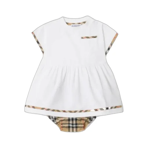 Burberry Kids Cheked Bloomers Dress Set