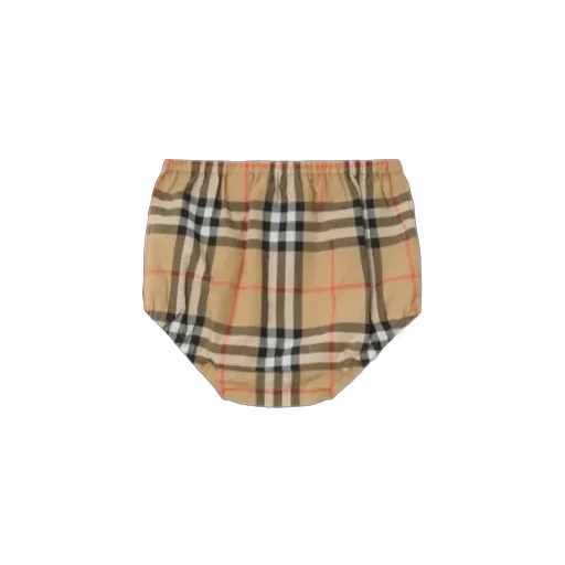 Burberry Kids Cheked Bloomers Dress Set