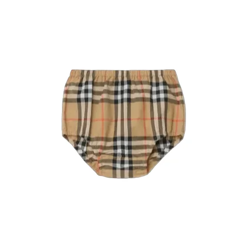 Burberry Kids Cheked Bloomers Dress Set