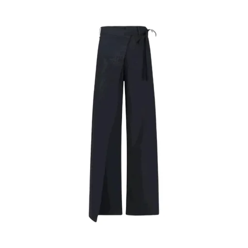 Mm6 Maison Margiela Tie Detail Wide-Leg Tailored Trousers