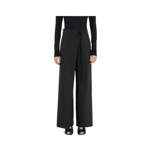 Mm6 Maison Margiela Tie Detail Wide-Leg Tailored Trousers