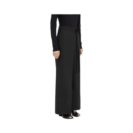 Mm6 Maison Margiela Tie Detail Wide-Leg Tailored Trousers