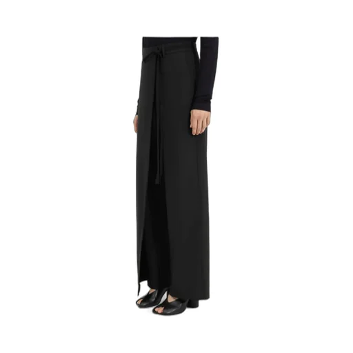 Mm6 Maison Margiela Tie Detail Wide-Leg Tailored Trousers