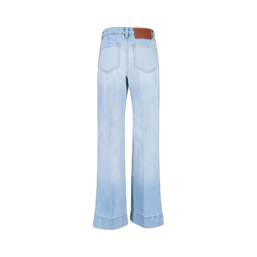 Victoria Beckham Logo Patch Flared Jeans