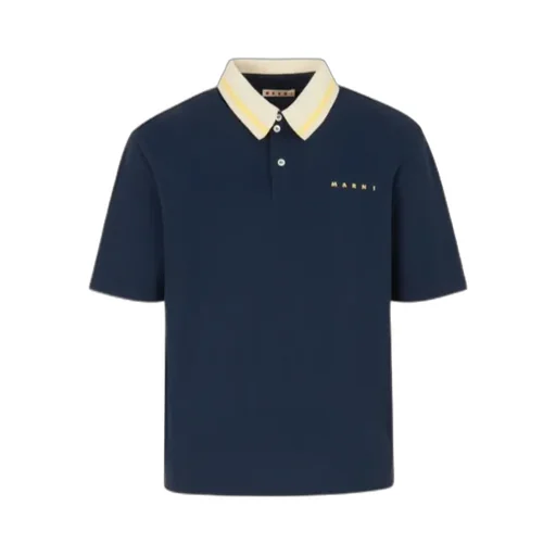 Marni Piqué Striped Polo Shirt