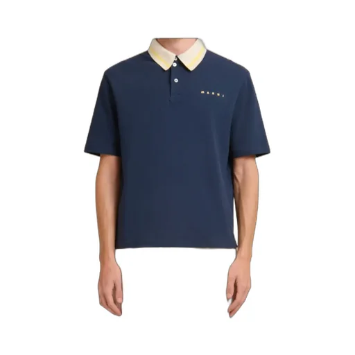 Marni Piqué Striped Polo Shirt