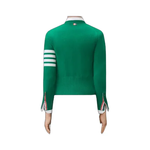 Four-Bar V-Neck Cardigan