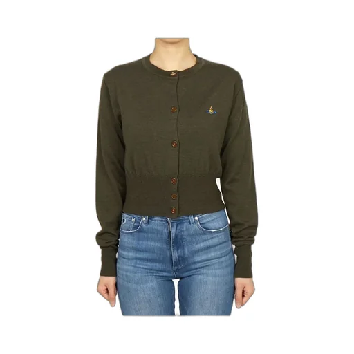 Vivienne Westwood Orb Embroidered Cropped Cardigan