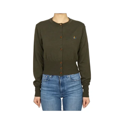 Vivienne Westwood Orb Embroidered Cropped Cardigan