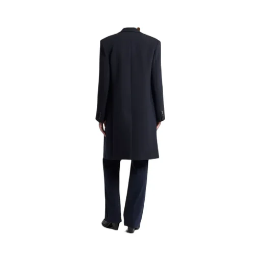 Double-Breasted Coat With Floral Embroidery