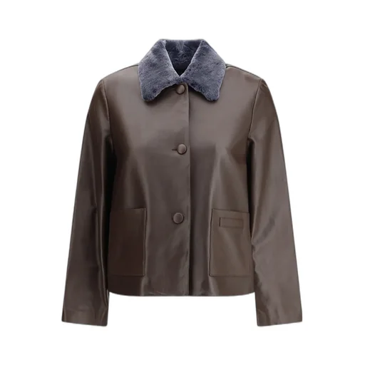 Marni Shearling Collar Leather Jacket