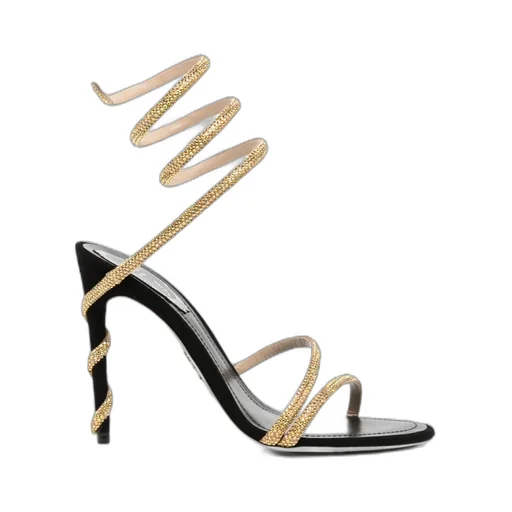 Round-Toe High-Heeled Sandals