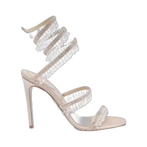 Round-Toe High-Heeled Sandals
