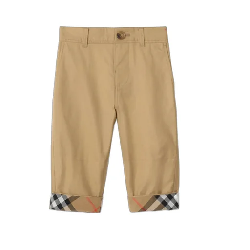 Burberry Kids Rolled Up Legs Trousers