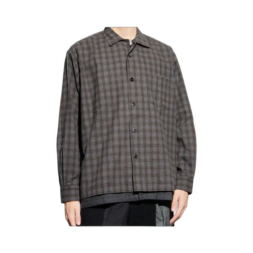 Comme Des Garons Homme Plus Plaid Patterned Buttoned Shirt
