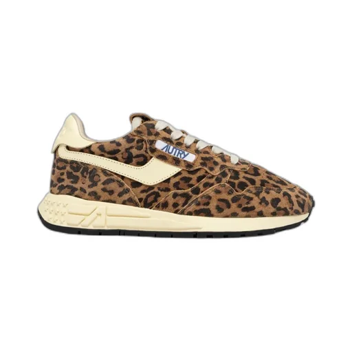 Autry Reelwind Leopard Printed Low-Top Sneakers