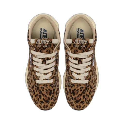 Autry Reelwind Leopard Printed Low-Top Sneakers