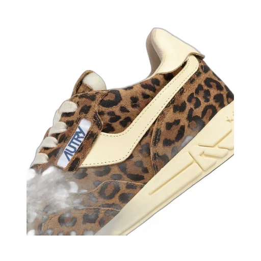 Autry Reelwind Leopard Printed Low-Top Sneakers