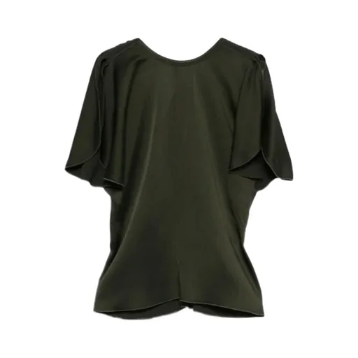Draped-Sleeve Blouse