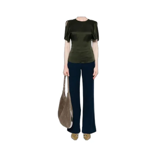 Draped-Sleeve Blouse