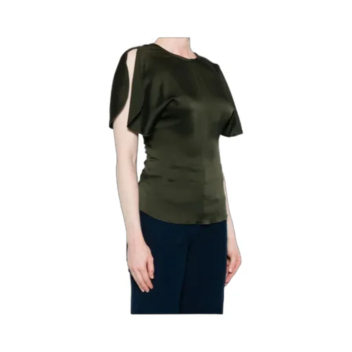 Draped-Sleeve Blouse