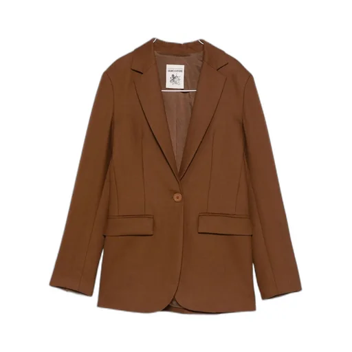 Notched-Lapel Pocket Blazer